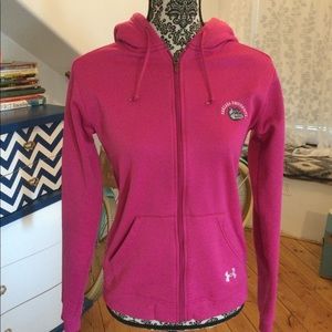 Gonzaga logo Under Armor front zip hoodie